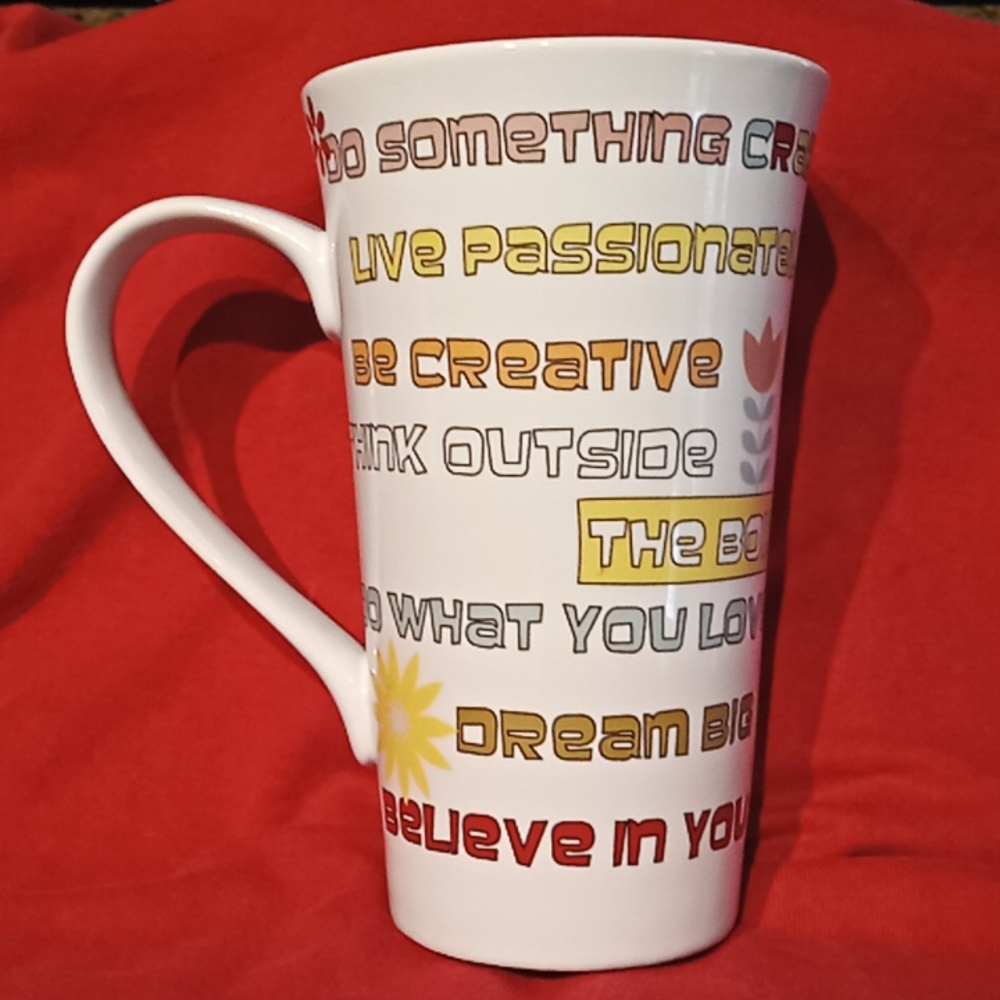 EXPRESS YOURSELF Tall Fine Porcelain Mug. By: 222 FIFTH PTS International. - Picture 2 of 13